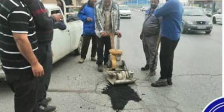استفاده از آسفالت سرد براي اولين بار جهت لكه گيري معابر